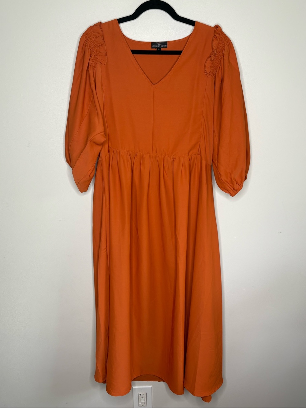 Nursing Queen Terracotta Orange Dress